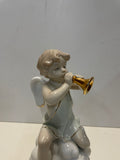 Coppia di angeli in ceramica