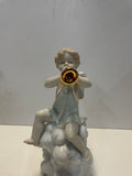 Coppia di angeli in ceramica