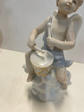 Coppia di angeli in ceramica