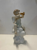 Coppia di angeli in ceramica