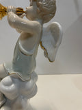 Coppia di angeli in ceramica